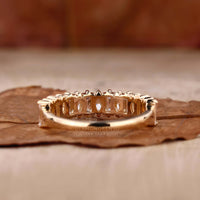 Elegant half eternity diamond band crafted with lab grown stones