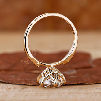 Claw Prongs securing a stunning diamond in place.