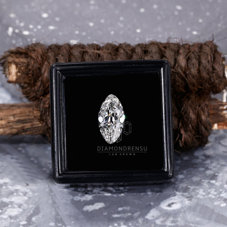 Old Mine Cut Marquise Diamond for Custom Jewelry Designs