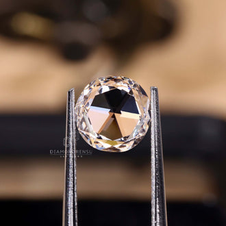 Loose diamond has a round rose cut shape.