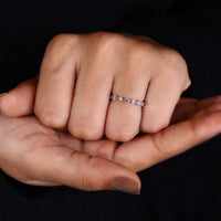 Round Diamond Wedding Band featuring a timeless design.