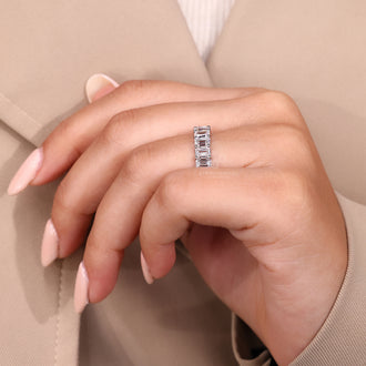 Buy wedding band made with custom diamond band.