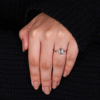 Emerald Cut Ring showcasing timeless elegance and sparkle.