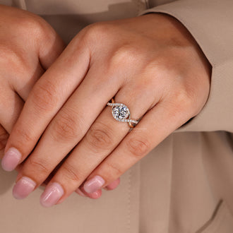 Custom Engagement Ring handmade by skilled jewellers.