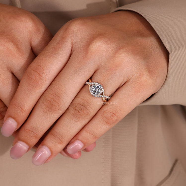 Custom Engagement Ring handmade by skilled jewellers.