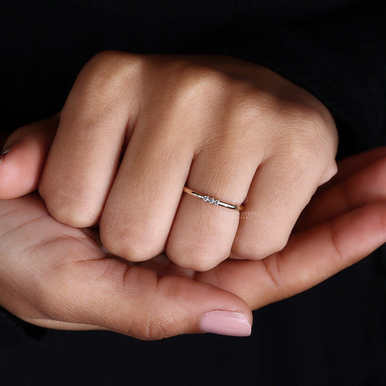 Round Diamond Wedding Band featuring brilliant diamonds.
