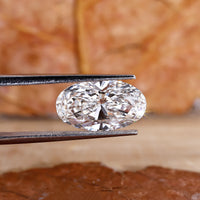 Oval Lab Grown Diamond with brilliant sparkle and clarity.