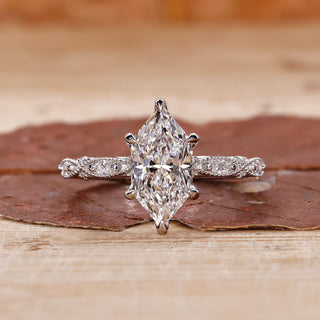 Milgrain Engagement Ring with intricate detailing and elegance.