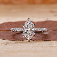 Milgrain Engagement Ring with intricate detailing and elegance.