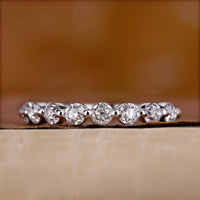 Lab Grown Diamond Wedding Band set in elegant white gold.