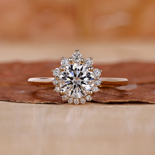 Halo Diamond Engagement Ring with a stunning design.