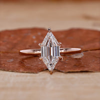 Hexagon Diamond Ring in a sleek solitaire setting.