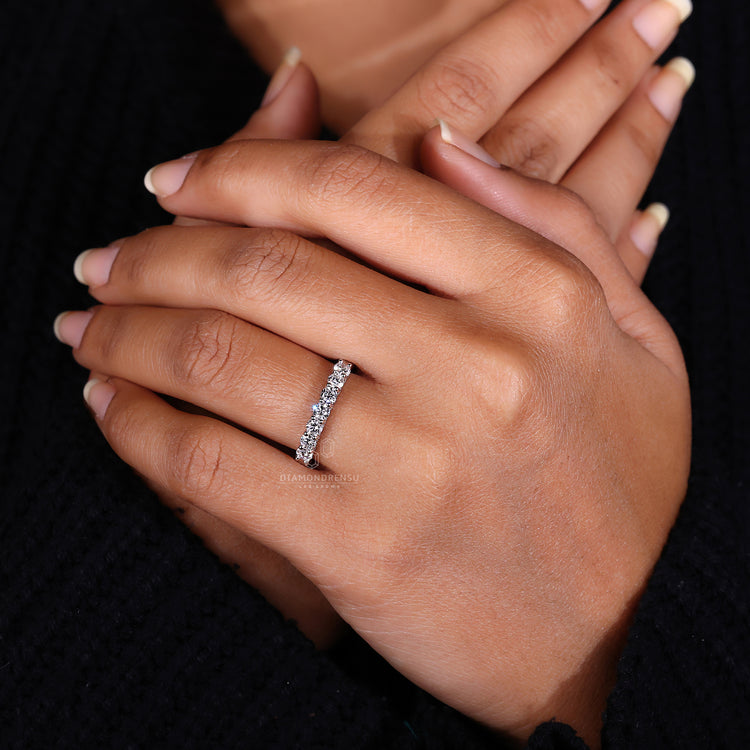 Lab Grown Diamond in a beautifully crafted wedding band.