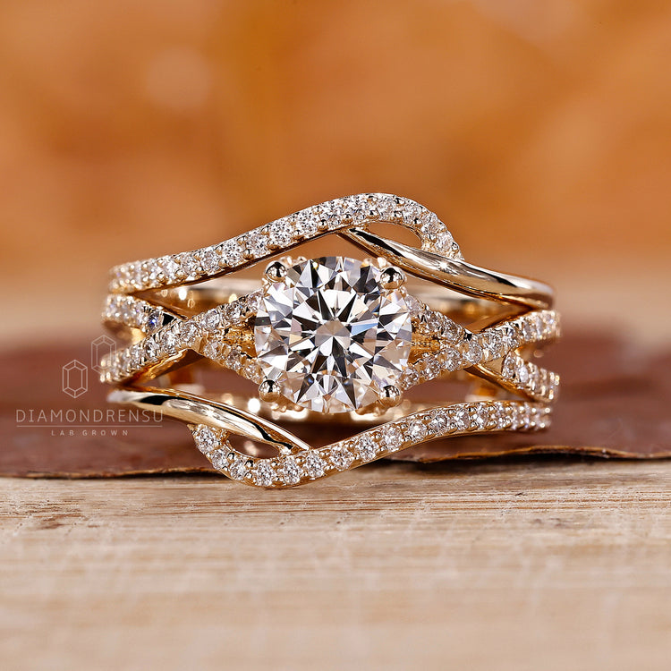 Diamondrensu wedding band with ethically sourced diamonds for a stunning look.