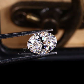 This loose diamond is a lab grown oval cut diamond with 1.2 carats.