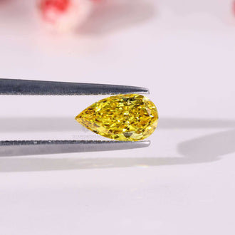 Fancy Vivid Yellow diamond lab grown loose diamond