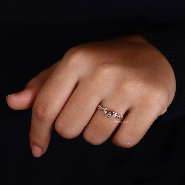 Stackable Wedding Band with a sleek, modern look.