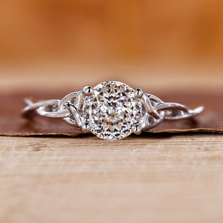 White Gold Solitaire Engagement Ring with stunning brilliance.