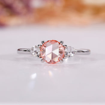 Pink diamond engagement ring with a timeless and elegant design.