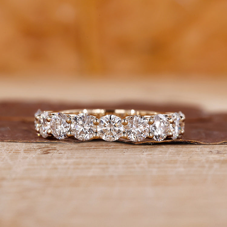 Yellow gold wedding band with a classic finish.