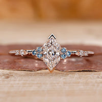 Dutch Marquise Ring featuring a stunning marquise diamond in a V prong set for a timeless look.