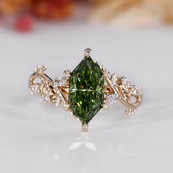 Dutch marquise engagement ring with Lab Grown Diamond.