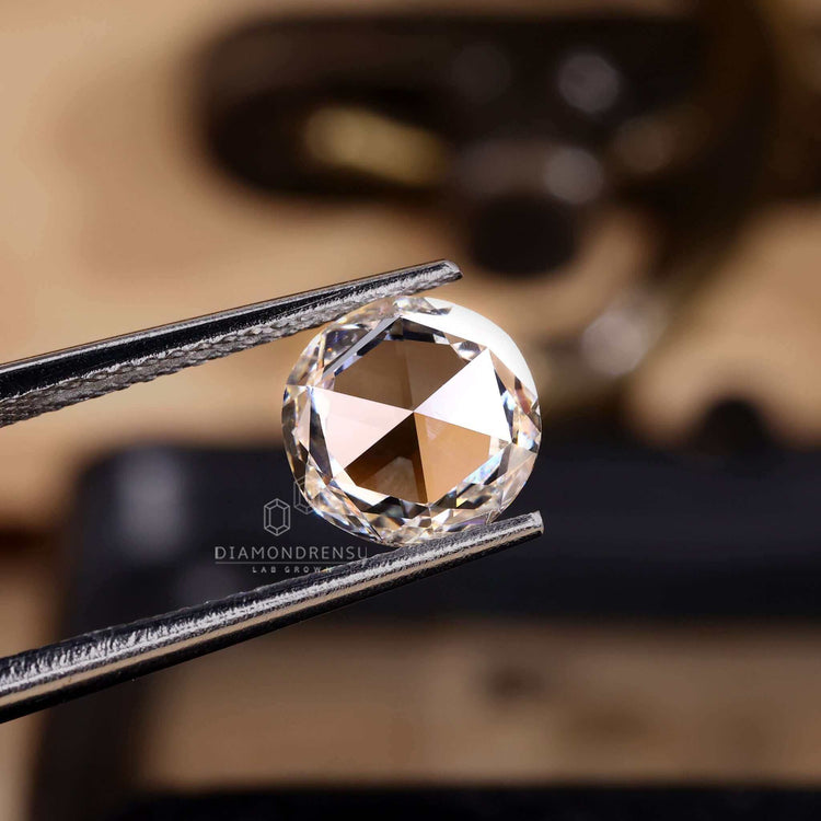 This diamond is 1.32 carats and rose cut.