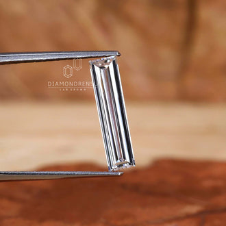 0.76 carat long baguette cut diamond ready to buy.