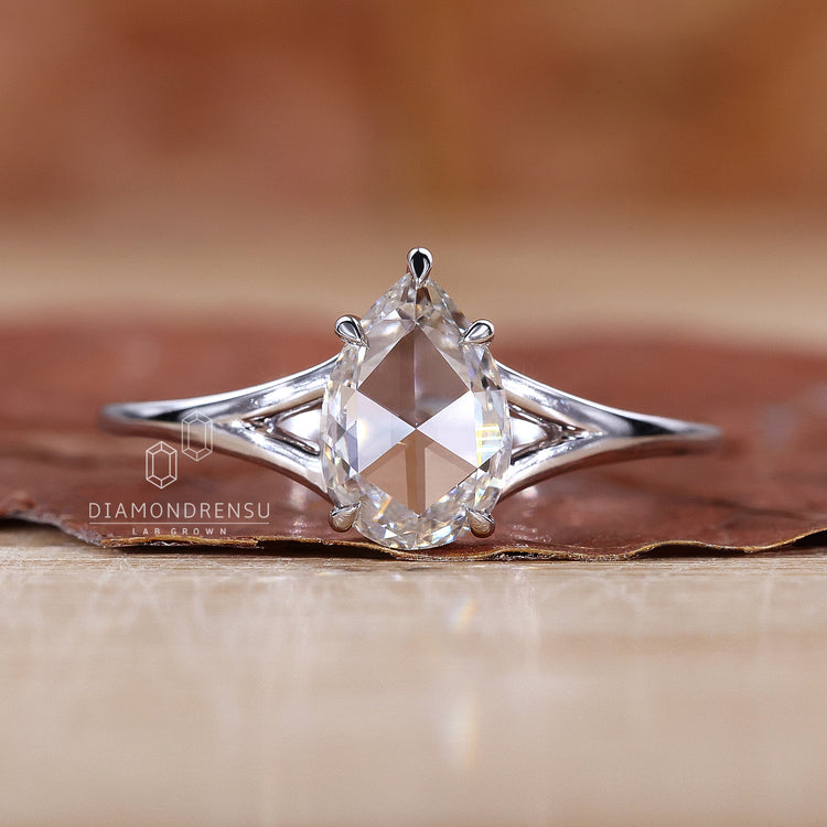 Solitaire Ring with a single stunning diamond centerpiece.