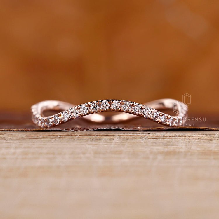 Half Eternity Round Diamond Wedding Band