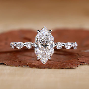 Dutch Marquise Ring with stunning craftsmanship and Lab Grown Diamond.