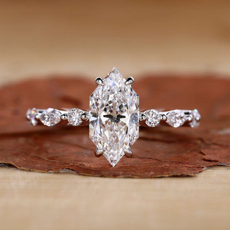 Dutch Marquise Ring with stunning craftsmanship and Lab Grown Diamond.