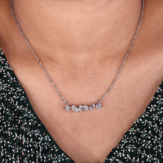 White Gold Diamond Pendant featuring brilliant multi-diamonds.