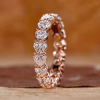 Elegant eternity wedding band with a seamless row of sparkling diamonds.