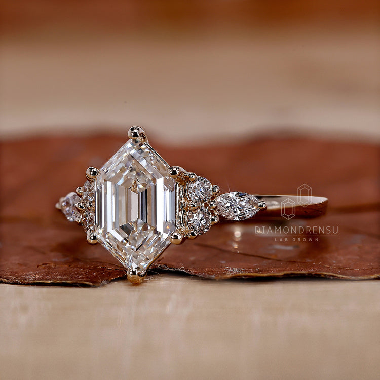 Hexagon Diamond Ring A Geometric Brilliance