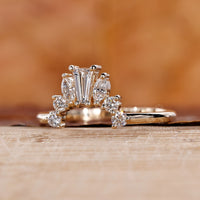 Yellow gold wedding band with timeless beauty.