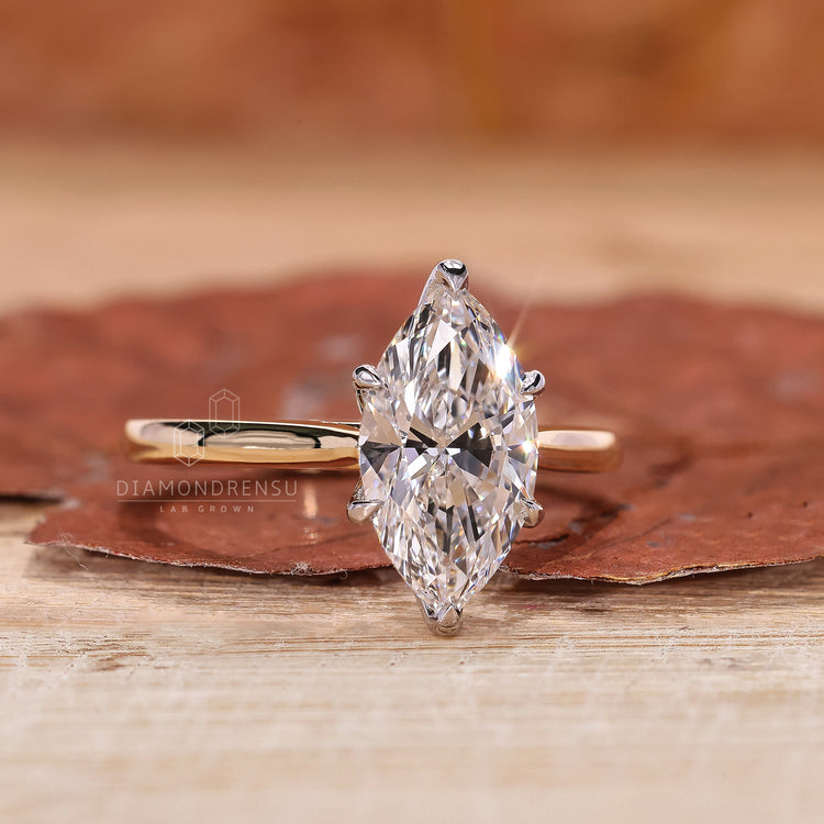 Solitaire Ring crafted with a stunning round diamond.