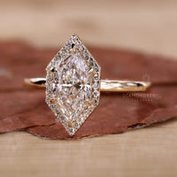 Halo Ring designed to enhance the brilliance of the diamond.