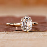 Compass Prong Engagement Ring with Lab Grown Diamond