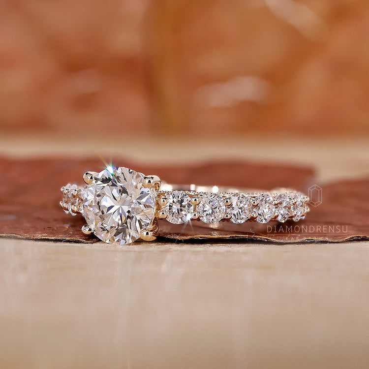 Tapered Engagement Ring Setting Pave for a unique look.