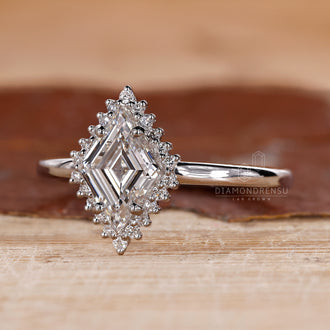 Lozenge Cut Diamond Ring with modern, unique charm.
