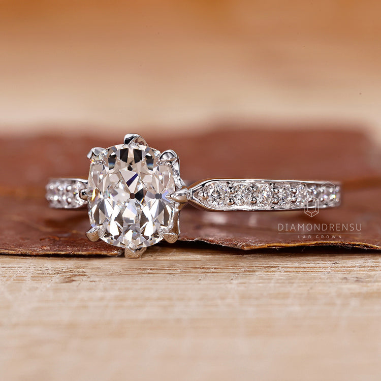 Round Diamond Ring in a luxurious white gold setting.