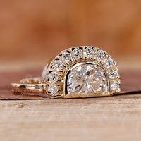 Custom engagement ring with buy diamond ring.