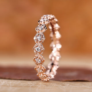 Diamond eternity band with sparkling lab grown diamonds.