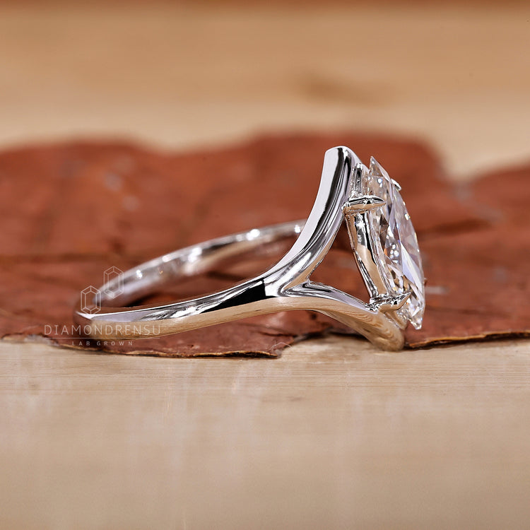 Lab Grown Diamond in a carefully crafted solitaire ring.