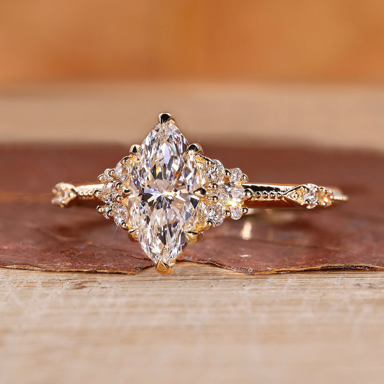 Milgrain Ring with intricate detailing and antique-inspired style.