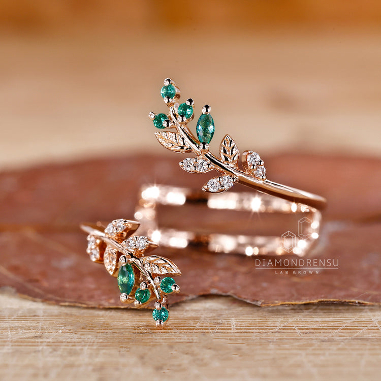 Ring Enhancer showing a rose gold wedding band touch.