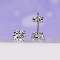 Two carat diamond earrings crafted with Lab Grown Diamond for sustainable luxury.