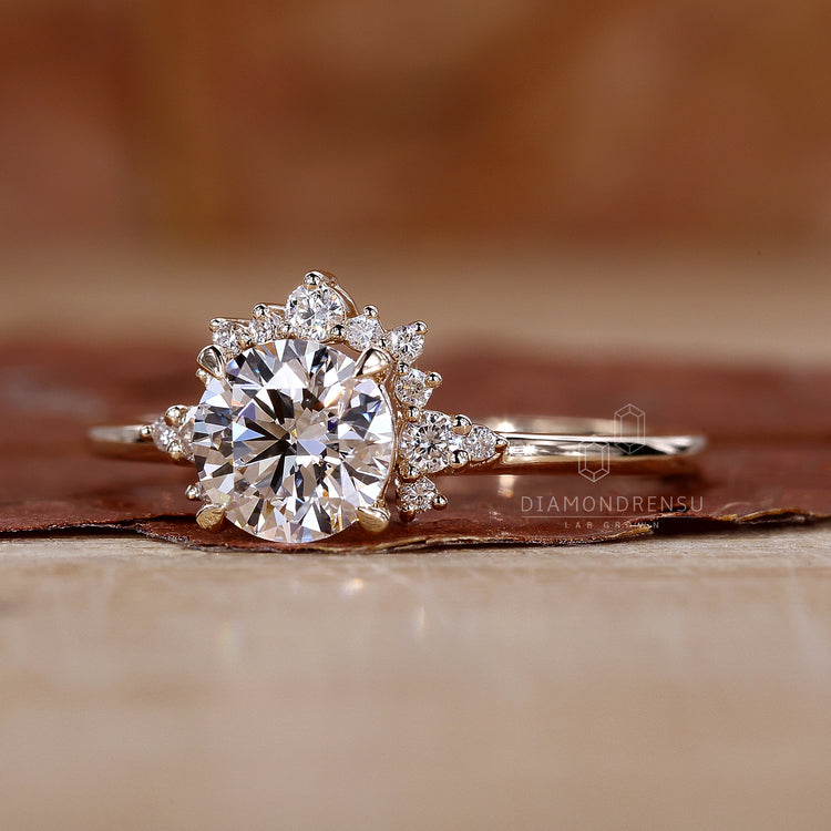 Half halo diamond ring crafted for unforgettable moments.