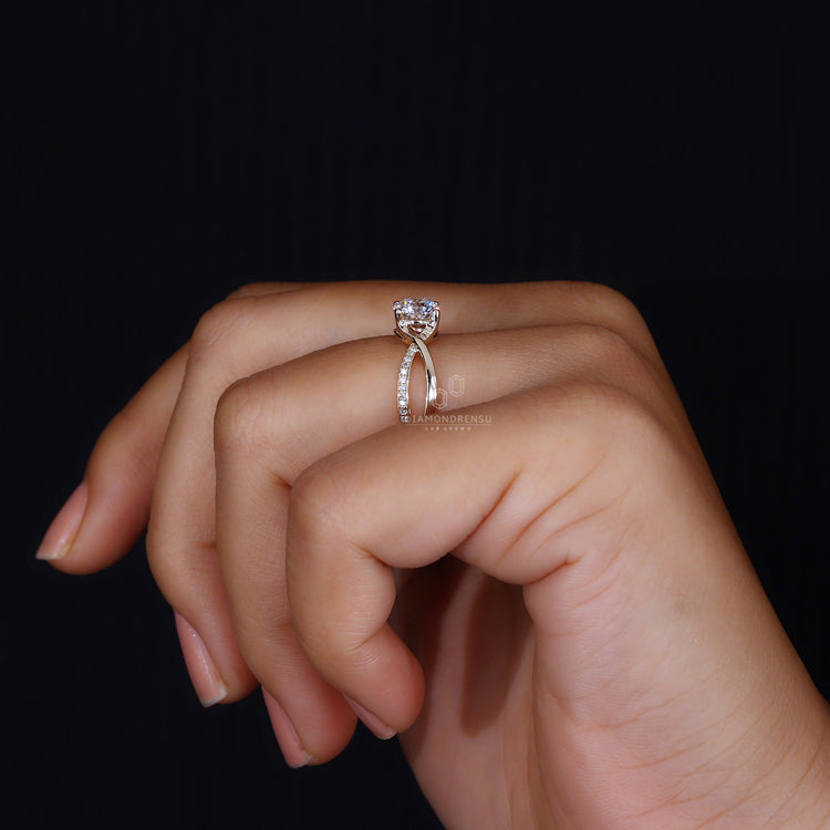 Luxurious pave diamond ring ideal for special occasions.